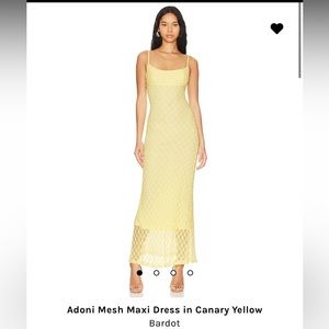 Yellow Mesh Maxi Dress - Bardot